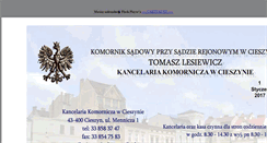 Desktop Screenshot of komornikcieszyn.pl