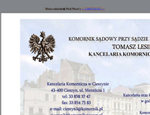 Tablet Screenshot of komornikcieszyn.pl